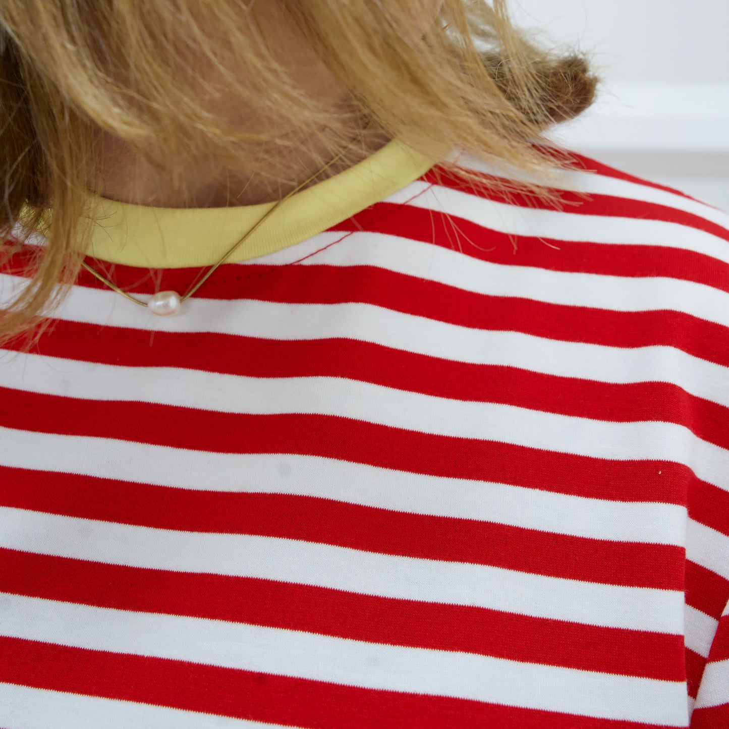 Rot-weiß gestreiftes Shirt-One Size Darja