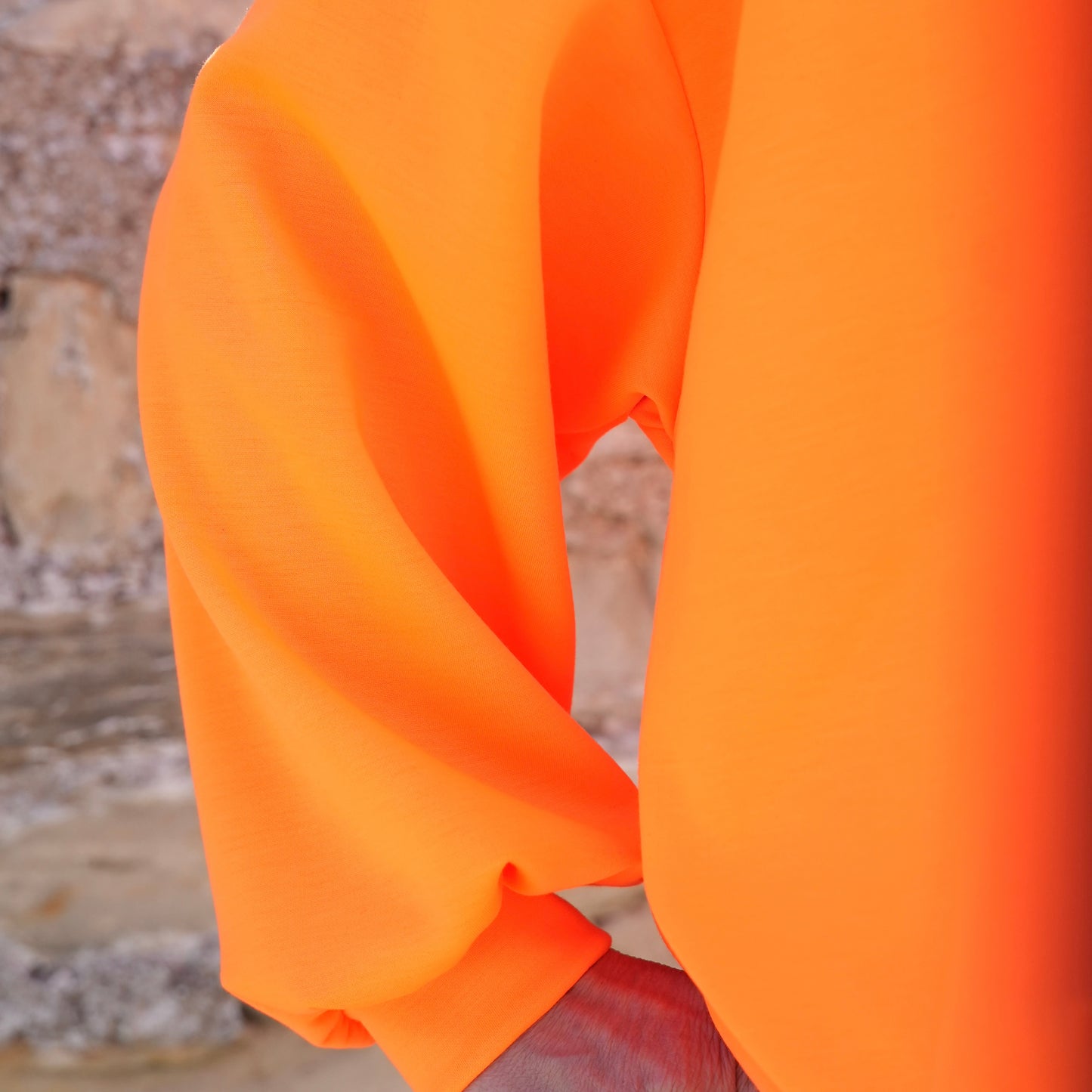 Ballon-Pullover Neon-orange Dora