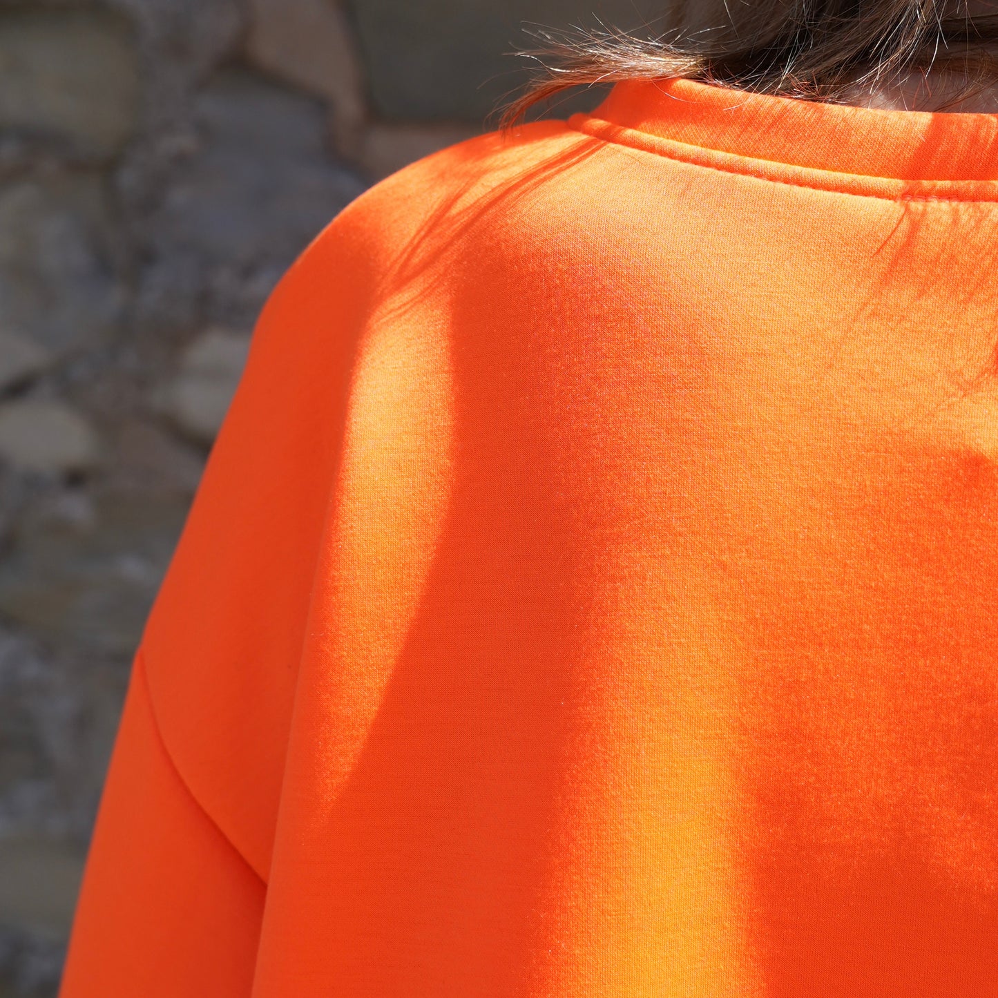 Ballon-Pullover Neon-orange Dora