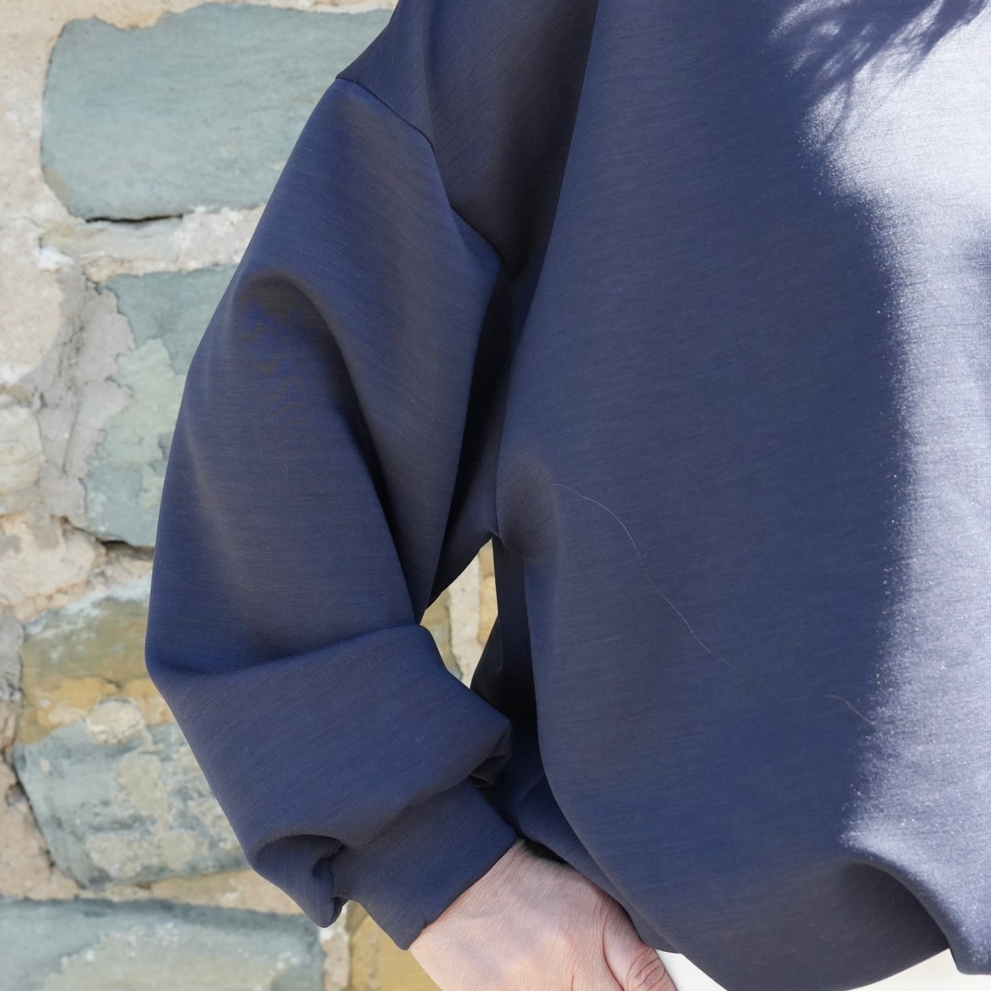 Ballon-Pullover blau Dora