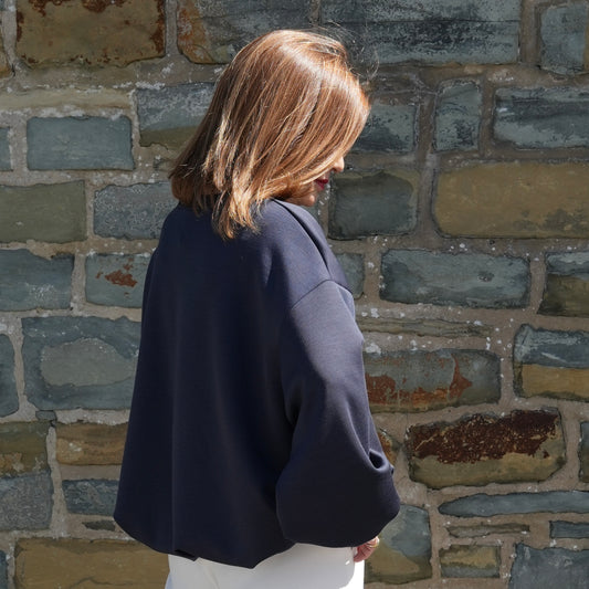 Ballon-Pullover blau Dora
