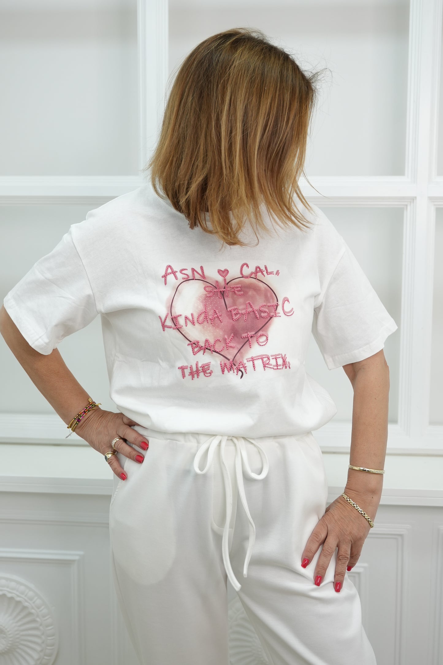 Shirt mit rosa Statement-Herzprint Eva